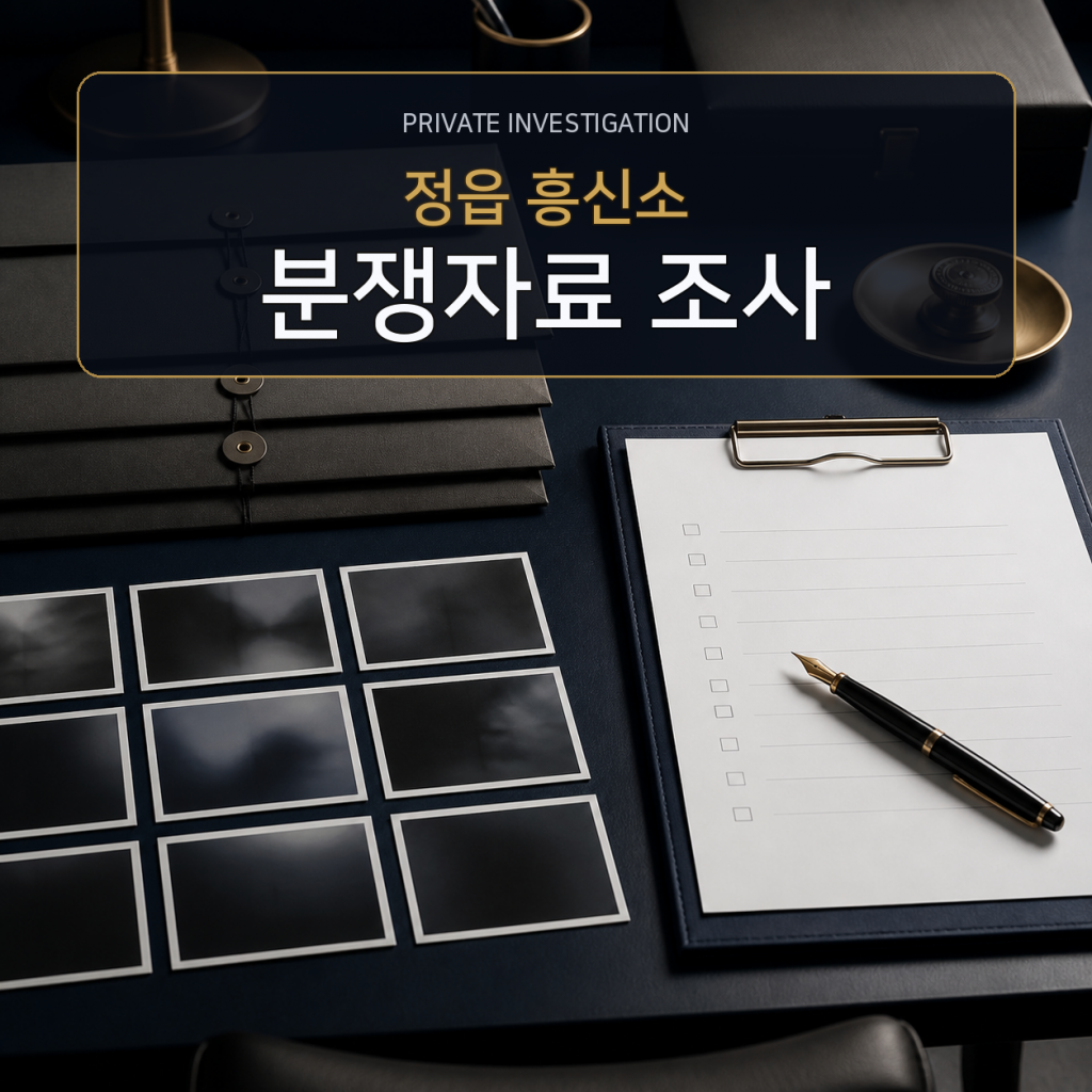 정읍 분쟁자료 조사 전문 흥신소